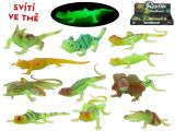 Ještěrka 13-16cm svítící ve tmě 12druhů 12ks v DBX