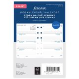 Kalendář 2026 Filofax kapesní /týden /2 strany ČJ+SJ /linkový