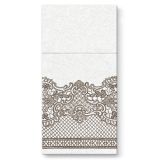 Kapsy na příbory PAW Airlaid 40x40cm Royal Lace Brown, 25 ks/bal Kapsy na příbory PAW Airlaid 40x40cm Royal Lace Brown, 25 ks/bal