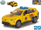 Kids Globe Traffic Volvo EX90 ambulance NL 14cm kov zpětný chod na baterie světlo, zvuk v