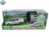 Kids Globe Traffic Volvo EX90 kov s přívěsem pro koně 28cm zpětný chod v krabičce Kids Globe Traffic Volvo EX90 kov s přívěsem pro koně 28cm zpětný chod v krabičce