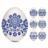 Košilky na velikonoční vajíčka 12 ks - folklorní modrá