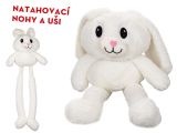 Králík plyšový 80cm natahovací nohy/uši 0m+ v sáčku