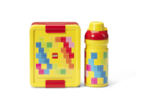 LEGO Brick svačinový set (láhev a box) - červená/žlutá