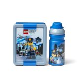 LEGO City svačinový set (láhev a box) - modrá