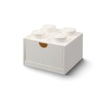 LEGO stolní box 4 se zásuvkou - bílá