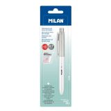 Mikrotužka / Pentelka MILAN PL1 Antibacterial HB 0,7 mm - šedá, blistr