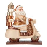 Mikuláš s dárky na skútru 31 cm a LED světlem Mikuláš s dárky na skútru 31 cm a LED světlem