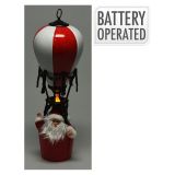 Mikuláš v balonu 40 cm s LED světlem jako plamen