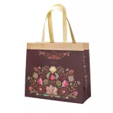 Nákupní taška z netkané textilie Floral scape 35x31 cm - zelená-krémová