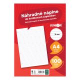 Náplne do karisblokov JUNIOR - A4 linajkové, 100 ks/bal Náplne do karisblokov JUNIOR - A4 linajkové, 100 ks/bal