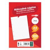 Náplne do karisblokov JUNIOR - A5 linajkové, 100 ks/bal Náplne do karisblokov JUNIOR - A5 linajkové, 100 ks/bal