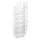 Nástěnný držák letáků, stojanový, A4, DURABLE FLEXIPLUS 6, transparentní