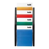 Nástěnný držák na prospekty, A4, černý