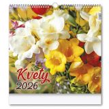 Nástěnný kalendář Flowers 2026