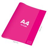 Obal na notebook A4 PVC 432x304 mm Neon Color - průhledný/růžový