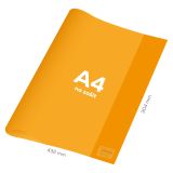 Obal na notebook A4 PVC 432x304 mm Neon Color - transparentní/oranžový