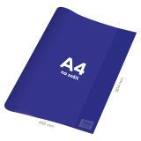 Obal na notebook A4 PVC 432x304 mm - průhledný/modrý