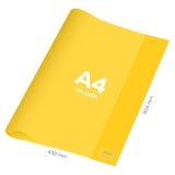 Obal na notebook A4 PVC 432x304 mm - průhledný/žlutý