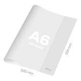 Obal na sešit A6 PVC 220x154 mm, hrubý/transparentní, 1 ks Obal na sešit A6 PVC 220x154 mm, hrubý/transparentní, 1 ks