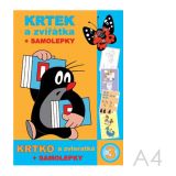 Omalovánka A4 Akim - Krtek a zvířátka + samolepky Omalovánka A4 Akim - Krtek a zvířátka + samolepky