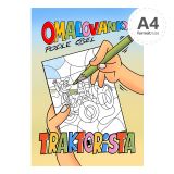 Omalovánka A4 podle čísel - Traktorista