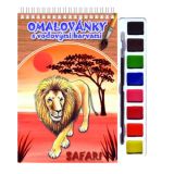 Omalovánka A5 Akim - S vodovými barvami - Safari
