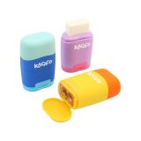 Ořezávátko na tužky + guma M&G KACACO, dva otvory (mix 3 barev)