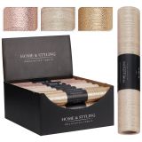 Organza 28x200 cm - lurexová látka (mix zlatých barev)