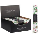 Organza látková 28x150 cm - bílý, barevný potisk Cesmína