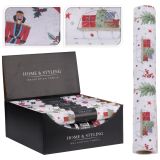 Organza látková 28x150 cm - bílý, barevný potisk (mix 2 motivů)