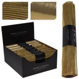 Organza látková 28x150 cm - vlnitý vzor, zlatá barva