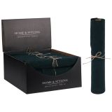 Organza látková 28x200 cm - pruhovaná látka, zelená barva