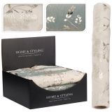 Organza látková 28x300 cm - potisk zlaté barvy (mix 2 barev / motivů) Organza látková 28x300 cm - potisk zlaté barvy (mix 2 barev / motivů)