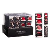 Ozdobné kroužky na ubrousky - vánoční červená 50 mm, mix/sada 4 ks Ozdobné kroužky na ubrousky - vánoční červená 50 mm, mix/sada 4 ks