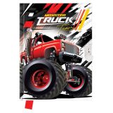 JUNIOR 14x18 cm, 80 listů, čiré se zámkem - Monster Truck Team JUNIOR 14x18 cm, 80 listů, čiré se zámkem - Monster Truck Team