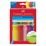 Pastelky akvarelové Faber-Castell Colour Grip sada 36 ks