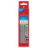 Pastelky akvarelové Faber-Castell Jumbo Grip Metallic sada 5 ks