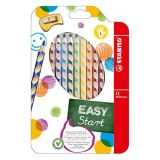 Pastelky trojhranné STABILO EASYcolors pro leváky 12 ks