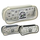 Penál Panda s chlopní a průhledným víkem, prázdný (mix barev)