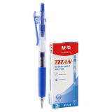 Roller gelový M&G TITAN zasouvací, hrot 0,7 mm, modrý inkoust Roller gelový M&G TITAN zasouvací, hrot 0,7 mm, modrý inkoust