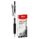 Roller gelový M&G TITAN zasouvací, hrot 0,7 mm, černý inkoust Roller gelový M&G TITAN zasouvací, hrot 0,7 mm, černý inkoust