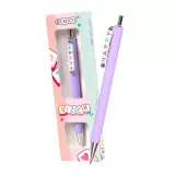 Pero kuličkové BLOCK Happy s korálky - modrá náplň