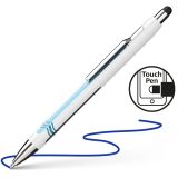 Pero kuličkové Schneider Epsilon XB white-blue Touch - modrá náplň