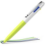 Pero kuličkové Schneider Take 4 M Neon yellow-white - 4 barevná náplň