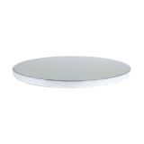 Pevný kulatý dortový podnos průměr 25 cm / tloušťka 12 mm - stříbrný