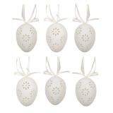 Plastová vajíčka na zavěšení 6 cm v sáčku 6 ks