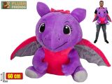 Plush Friends drak fialový plyšový 60cm sedící 0m+ Plush Friends drak fialový plyšový 60cm sedící 0m+