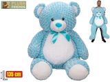 Plush Friends medvěd plyšový 135cm modrý s mašlí 0m+
