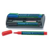 Popisovač na bílé tabule a flipchart, 1-3 mm, zúžený hrot, se stěrkou, SCHNEIDER